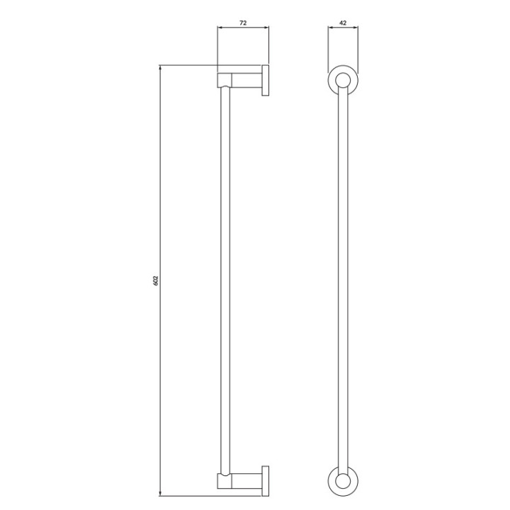 Držák ručníku Omnires Modern Project, 40 cm, antracit