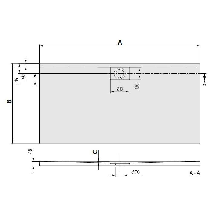 Sprchová vanička pravouhlý Villeroy & Boch Architectura, 120x80cm, akrylátové, MetalRim, Weiss Alpin