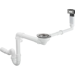 Automatický súprava odtokový Hansgrohe D14-11, z prepadom, brúsená oceľ