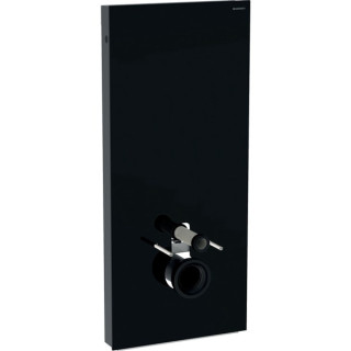 Sanitární modul Geberit Monolith Plus do WC wiszącego, sklo biele/hliník, H114, upevnenie 18 cm