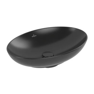 Umývadlo na postavenie na dosku Villeroy & Boch Loop & Friends, 56x38cm, z prepadom, Ebony CeramicPlus