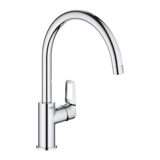 Drezová batéria Grohe BauLoop, na postavení, výška 332mm, otočné výtokové rameno, chróm