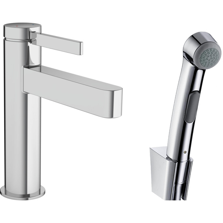 Umyvadlová batéria Hansgrohe Finoris, na postavení, výška 182mm, z główką Bidette i hadicou 160cm, chróm