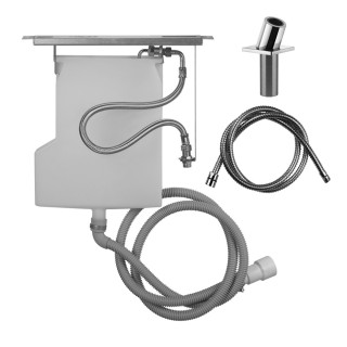 System odprowadzania slúchadla prysznicowej na okraj vane Gessi Rilievo, warm bronze brushed PVD