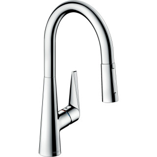 Drezová batéria Hansgrohe Talis M54, páková, výška 435mm, výsuvná sprcha, 1jet, sBox, chróm