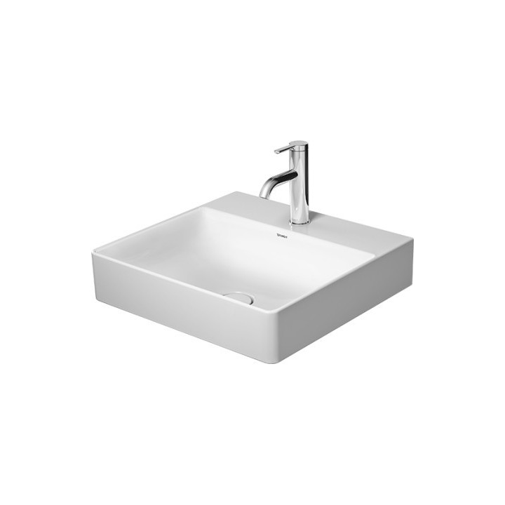 Umývadlo nábytkové brúsená Duravit DuraSquare, 80x47, bez otvoru pre batériu, biela