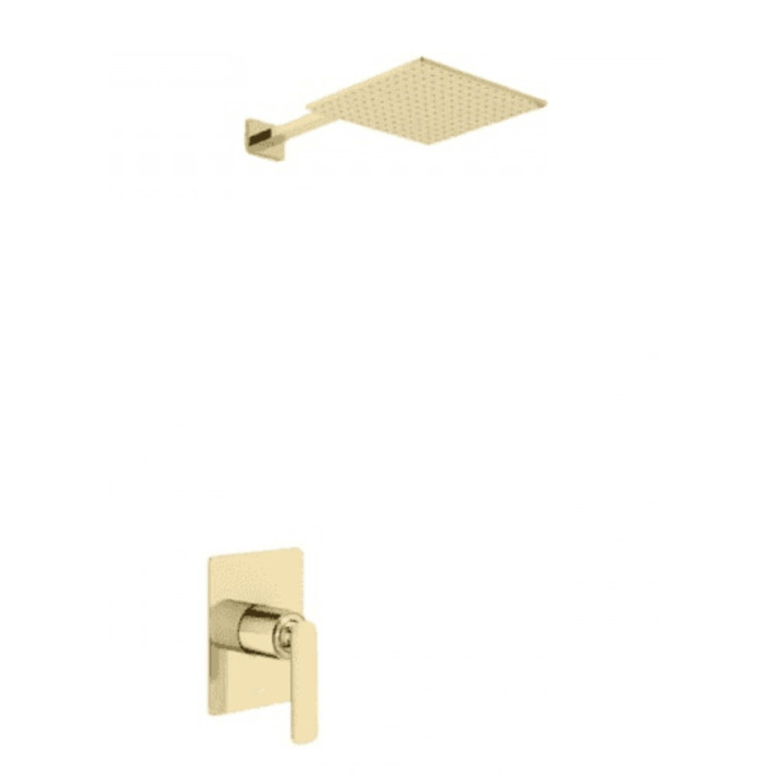 Podomietkový Sprchový set Kohlman Experience Gold, s hlavovou sprchou okrągłą 25cm, zlatý lesklá
