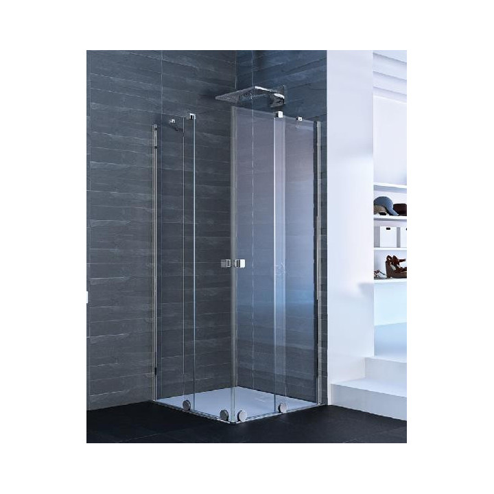 Dverí posuvné Huppe Xtensa Pure Walk-In 1201 - 1400 mm, pravé, z 1 časti, el. stály, číre Anti-Plaque - Black Edition