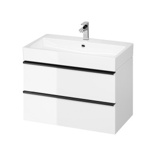 Skrinka podumývadlová Cersanit Virgo, 60cm, 2 szuflady, chrómované uchwyty, biely