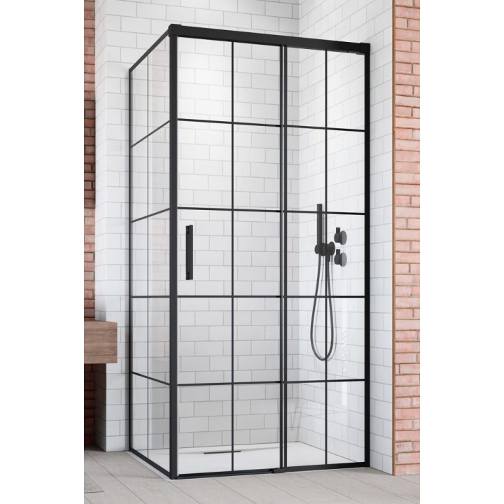 Dverí kúty prysznicowej Radaway Idea Gold KDJ, ľavé, 100cm, posuvné, sklo číre, profil zlatý