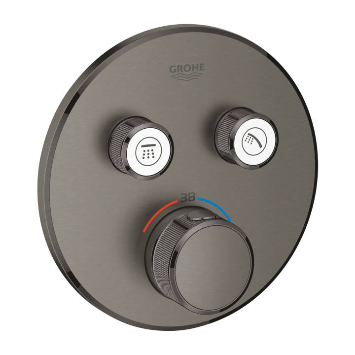 Batéria podomietková Grohe Grohtherm SmartControl termostatická 2-prijímače vody, polished nickel
