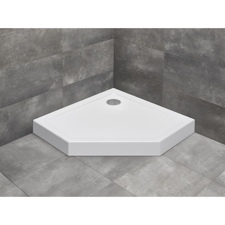 Pięciokątny sprchová vanička s panelom akrylátové 90x90cm Radaway Doros PT Compact- sanitbuy.pl