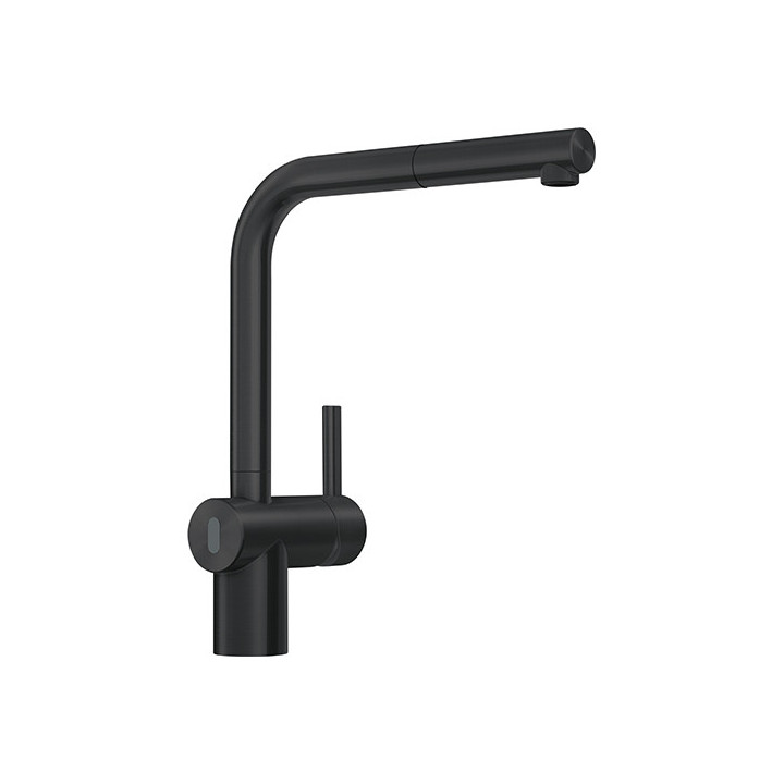 Drezová batéria Franke Atlas Neo Sensor, výška 297mm, výsuvná sprcha, uruchamianie czujnikiem, čierna brúsená oceľ