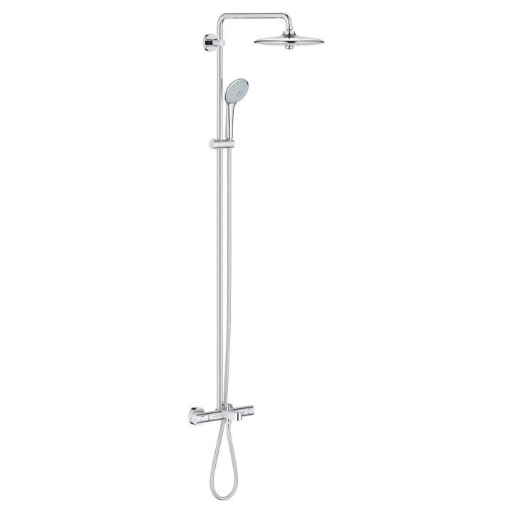 Sprchový set z termostatem na montáž na stenu GROHE Euphoria System 310 - stal nierdzewna