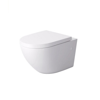 Misa WC Závěsná Massi Decos Rimless, sedátko woolnoopadająca slim, biely