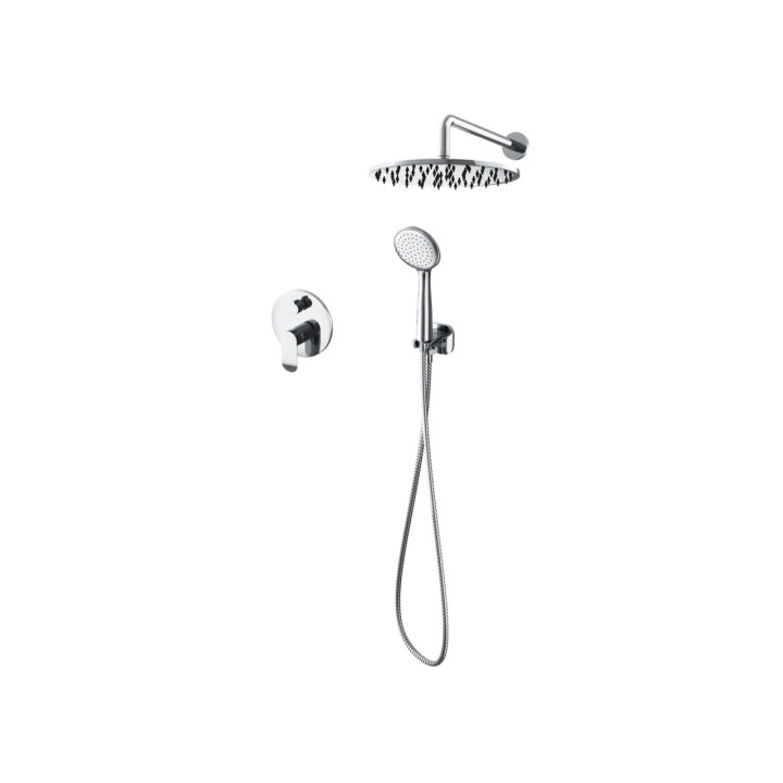 Sprchový set Massi Venice, na stěnu, Horná sprcha 220mm, chróm