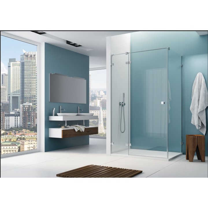 Sprchový kút SanSwiss Cadura CA1C+CAT1, 100x100x100x200cm. Lietacie dvere krídlové z profilem przyściennym + pevná bočná stena, 