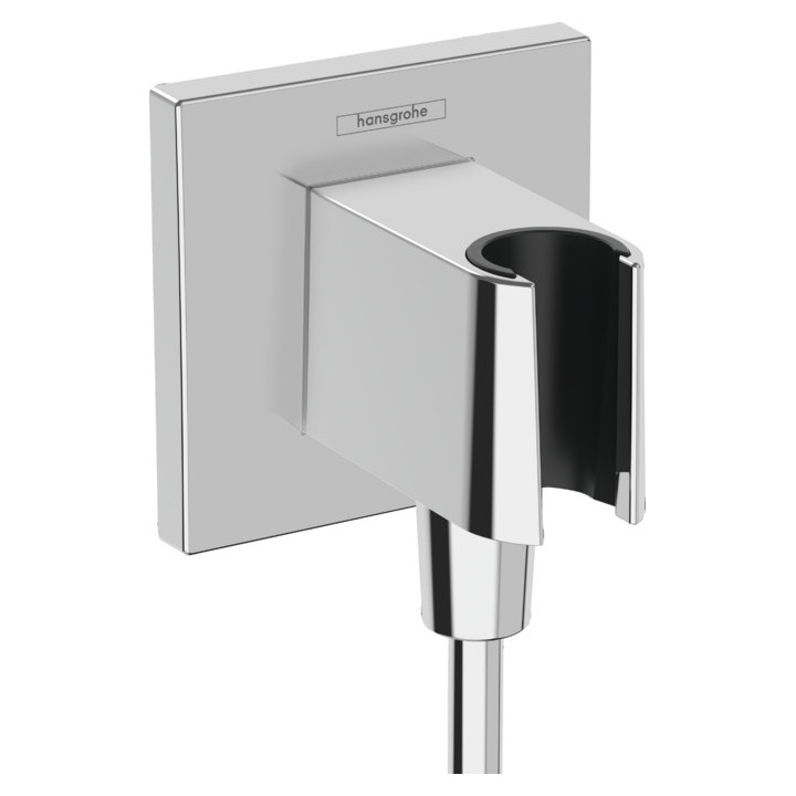 Pripojenie vody Hansgrohe FixFit E, s pákou sprchovým, čierna matnéný