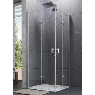 Dverí Huppe Design Pure Krídlové skladacie, szer. 80 cm, wys. 200 cm, Black Edition, sklo číre z Anti Plaque