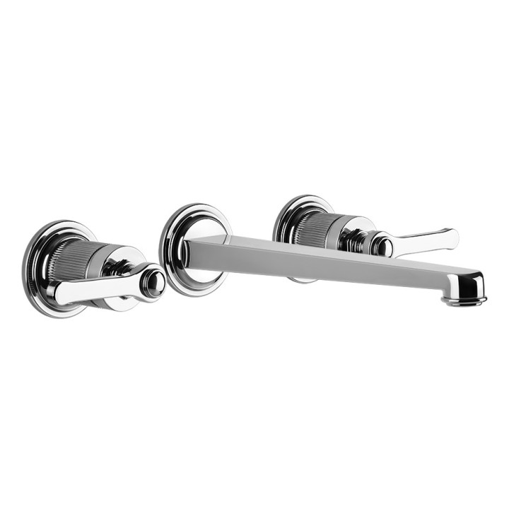 Umyvadlová batéria 3-otvorová Gessi Venti20, podomietková, výtokové rameno 210mm, chróm