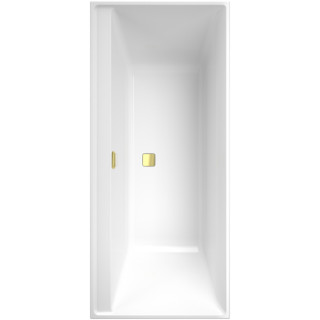 Vaňa obdĺžniková Villeroy & Boch Collaro, 170x75cm, zlatý osprzęt, Weiss Alpin