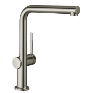 Drezová batéria Hansgrohe Talis M54, páková, výška 435mm, výsuvná sprcha, 2jet, sBox, čierna matnéný