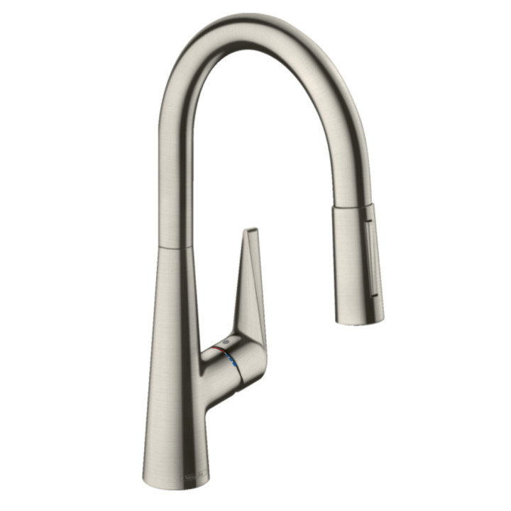Drezová batéria Hansgrohe Talis M54, páková, výška 435mm, výsuvná sprcha, 1jet, sBox, chróm