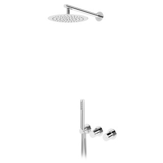 Sprchový set Bruma Avalon, podomietkový, 1 wyjście vody, Horná sprcha 250mm s ramenom nastenným, chróm
