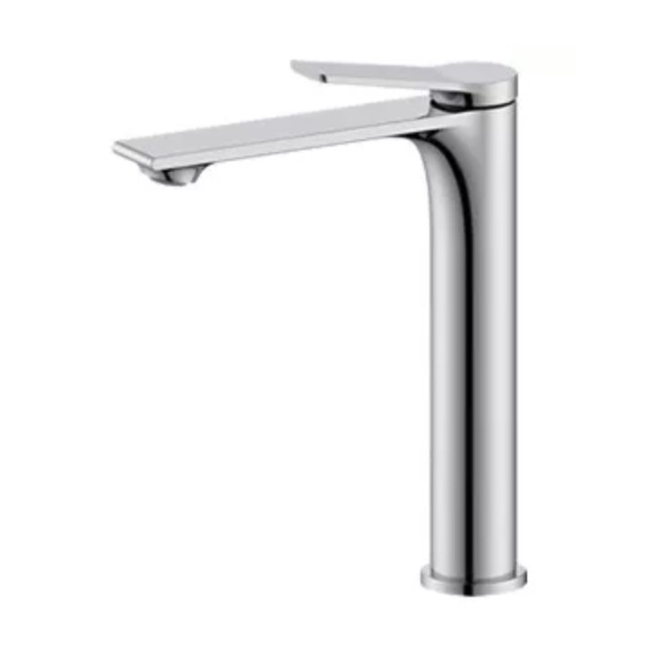 Umyvadlová batéria Demm Shine, na postavení, výška 150mm, výtokové rameno 125mm, bez zátky, chróm