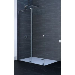 Dverí posuvné Huppe Xtensa Pure Walk-In 1201 - 1400 mm, pravé, z 1 časti, el. stály, číre Anti-Plaque - Black Edition