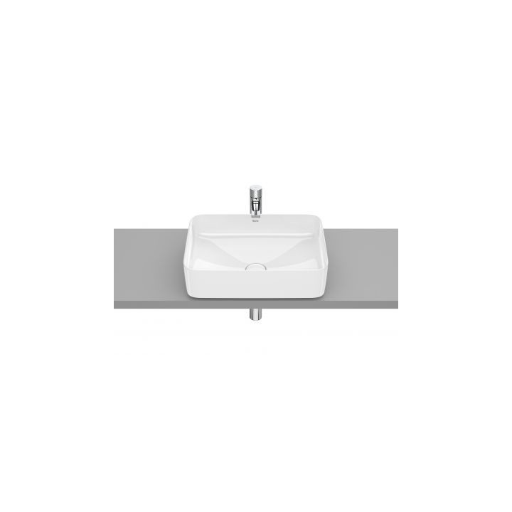 Umývadlo pod dosku Roca Inspira Square, 49,5x39cm, Fineceramic, bez prepadu, biela