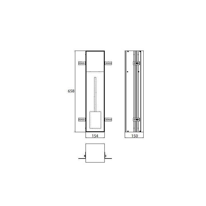 Skrinka Emco ASIS, modul 150, 809mm chrome/optiwhite
