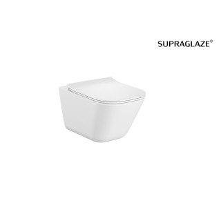 Roca GAP misa WC závesné Rimless - bezkołnierzowa 54 cm biela S povrchom Supraglaze