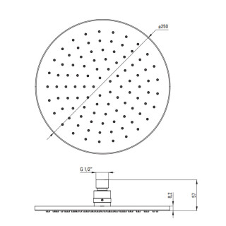 Horná sprcha Deante Floks fi 300mm oceľ- sanitbuy.pl