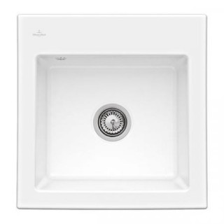 Drez keramický Vstavaná 100x51 cm Villeroy & Boch SUBWAY 60 XL - komora z ľavej - White Alpin