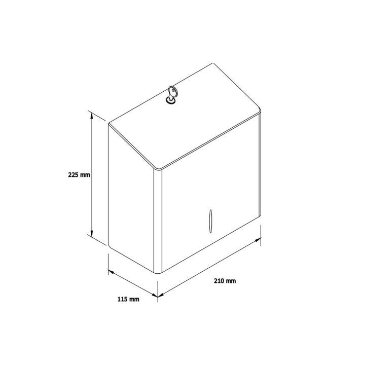 Závěs toaletního papíru Merida Stella Mini, priemer papieru do 19cm, oceľ matný