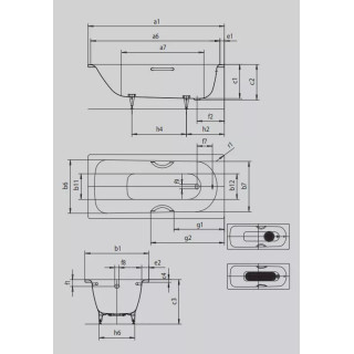 Vaňa Kaldewei Saniform Plus 140x70x41cm oceľový obdĺžniková powierzchnia uszlachetniona, biela- sanitbuy.pl