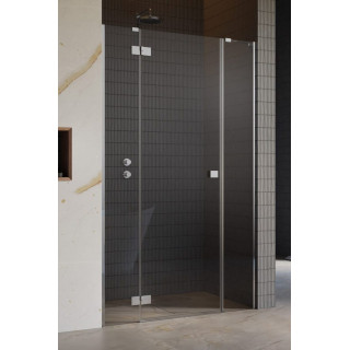 Dverí Radaway Essenza New DWJ+S 140 cm, Ľavé, profil chróm, sklo číre EasyClean