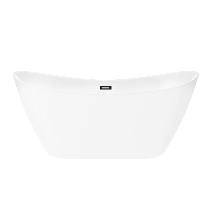 Vaňa voľne stojaca Corsan Nauti 160 cm z wykończeniem chróm - biela
