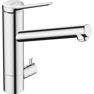 Drezová batéria Hansgrohe Talis M54 220 1jet, na postavení, obracana výtokové rameno, Oceľ Ušľachtilá Finish