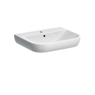 Geberit Smyle Umývadlo, B55cm, H16.5cm, T48cm, z prepadom, s otvorom pre batériu