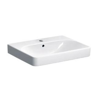 Geberit Smyle Square Umývadlo, B60cm, H16.5cm, T48cm, z prepadom, s otvorom pre batériu