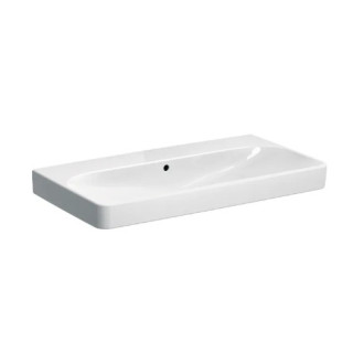 Geberit Smyle Square Umývadlo, B90cm, H16.5cm, T48cm, z prepadom, s otvorom pre batériu