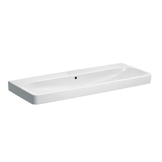 Geberit Smyle Square Umývadlo, B120cm, H16.5cm, T48cm, z prepadom, s otvorom pre batériu