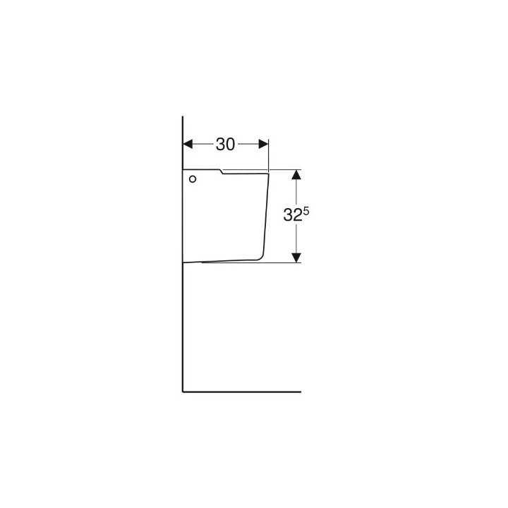 Geberit Smyle Square Kryt na sifón, B22.5cm, H32.5cm, T30cm