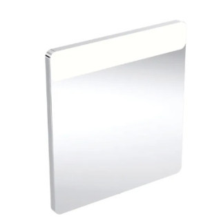 Geberit Option Square Osvetlené zrkadlo, B40cm, H80cm, T3.2cm, svietidlo hore, Hliník szczotkowane