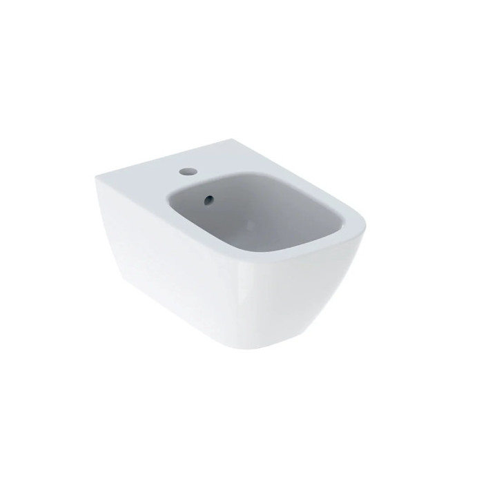 Geberit Smyle Square Závesný bidet, B35cm, H26cm, T54 cm, z prepadom, s otvorom pre batériu