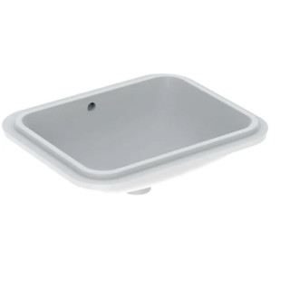 Geberit Variform Umývadlo pod dosku, obdĺžniková, B53cm, H17.8cm, T44cm, z prepadom, bez otvoru pre batériu