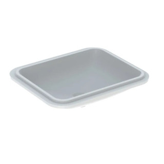 Geberit Variform Umývadlo pod dosku, obdĺžniková, B58cm, H17.8cm, T49cm, z prepadom, bez otvoru pre batériu