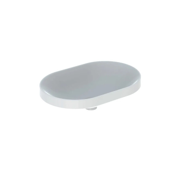 Geberit Variform Zápustné umývadlo, eliptyczna, B60cm, H17.8cm, T40cm, z prepadom, bez otvoru pre batériu
